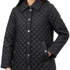Anne Klein Black Quilted Puffer Jacket